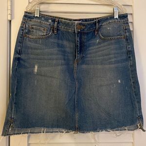 Destructed Loft Denim Skirt